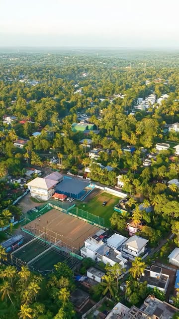 Aerial view of the Dethan's football turf in Karicode